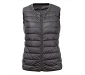 Women Autumn Winter Ultralight Thin Packable Down Sleeveless Jacket Zipper Plus Size Female O-Neck Casual Down Vest Coats