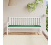 Cojín de banco de jardín tela Oxford verde 180x50x3 cm