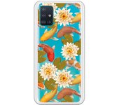 Funda original compatible con Samsung Galaxy A51 - Patron peces y flores