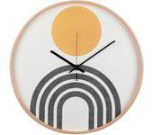 Adda Home Reloj Pared Metal Natural 60x4,5x60 Cm - Decoración Funcional y Elegante