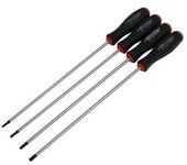 CT2899 Juego de 4 detornilladores Torx de Estrella T15/T20/T25/T30 de 350mm, extra largos, plateados