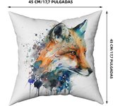 Nordic Simple Wolf Animals Art Throw Pillow Cover Square Decorative Throw Pillow Cushion Case for Home Couch Living Room Bed Car