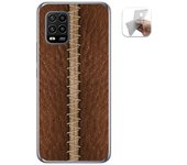 Tumundosmartphone Funda Gel Tpu para Xiaomi Mi 10 Lite diseño Cuero 01 Dibujos