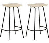 Taburetes de cocina 2 unidades madera maciza de mango