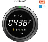 GIRIER Tuya Smart CO2 Detector, WiFi Carbon Dioxide Monitor with LCD Display, Indoor Air Quality Meter, 3-in-1 Sensor TH/RH/CO2