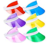 6pcs Plastic Visors Pub Golf Visor Golf Fancy Dress Accessories Assorted Colours Sun Visor