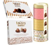 Pack Lacasa bombones surtido lata 180 G & bombones surtido 95 G & bombones corazón tres chocolates 200 g