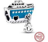 New Original 925 Silver Charms Beads Dangle Cup Pet Piece Puzzle Feet Blue Ship Fit Pandora Bracelest DIY Women Making Jewelry