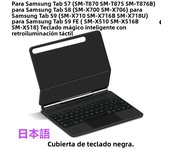Magic Keyboard for Samsung Galaxy Tab S9 FE 10.9 S9 S8 S7 11-inch Adjustable Stand Case Backlight Touchpad Keypad Multi-Language
