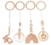 4 Piezas/Set Bebe Mordidor Sonajero Juguetes Regalos Juego Gimnasio Marco Cochecito