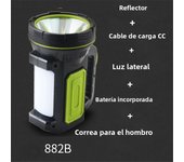 LED Strong Searchlight Flashlight Portable Hand Lamp Rechargeable 2 Lighting Modes Emergency Hiking Camping Energe Saving Torch
