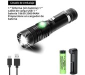 High Power T6 Led Flashlights Zoomable Camping Torch With Pen Clip Waterproof 4 Lighting Modes Multi Function USB Charger