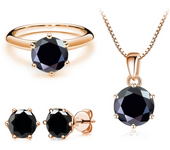 Moissanite  Jewelry Set  for charm lady Rose Gold Plated with total 4 carat mossanite silver 925 jewerly set gift classic design