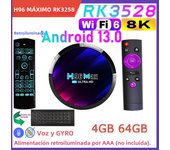 H96 MAX RK3528 Android 13.0 Rochip Quad Core Wifi6 8K HDR Dual Wifi 2.4G 5G BT5.0 100M LAN 2GB 4GB 16GB 32GB 64GB Smart TV Box