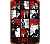 Metal Tin Sign Poster The World Is Yours Scarface Movie Metal Plaque Poster for Bar Club Wall Home Bedroom Vintage Wall Plate