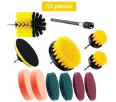 12/4 Pcs Electric Drill Brush Kit scrubber Cleaning Brush For Carpet Glass Car Kitchen Bathroom toilet Cleaning Tools household