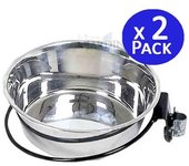 Suinga Pack 2 Comederos Bebederos Perros Acero Inoxidable 1.75L