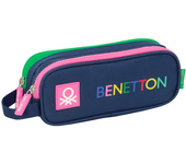 Portatodo Doble Benetton "Damero" 21X8X6Cm (Safta 812550513)
