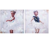 Adda Home Set 2 Lienzos Bailarinas 60x3x60 Cm - Arte Moderno para Decoración de Pared