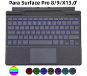 Trackpad Keyboard for Microsoft Surface Pro 3 4 5 6 7 8 9 X Backlit Russian Spanish Arabic Portuguese French Hebrew Keyboard