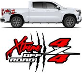 Pegatinas laterales Xtreme 4x4 para coche compatibles con Chevrolet Silverado 2022