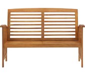 vidaXL BANCO DE JARDÍN DE MADERA MACIZA DE ACACIA 119 CM