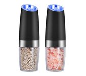 Molinillo Eléctrico automático para pimienta y sal, herramienta de cocina con luz LED, ajustable, sin aspereza,  para cocina, camping, picnic, Gadgets de cocina-Black Friday-regalo de Navidad