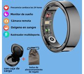 New Smart Ring Men Women Charging Case Skin Temperature Health Sleep Monitor 5ATM Waterproof Camera Control Holidays Gifts