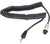 HM-36 Hand Speaker Microphone Cable 8 Pins Talkie Walkie Telephone Spring Line for ICOM IC-449C 229C for Kenwood TM-231 TM-241
