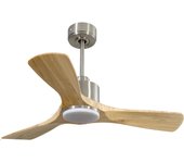 Ventilador de techo Reversible Termostato Dimable Wifi Motor DC Techos Inclinados Mando a Distancia Luz tres tonos Hypersilence Memoria