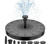Bomba Solar Fuente de Baño de Pájaros 2,5W 8 Boquillas 6,7" Jardín Piscina Acuario