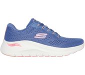 Zapatillas skechers arch fit 2.0 big league azul de mujer.