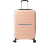 Maleta rigida Mediana, Modelo Wave, 48 x 70 x 24 cm, Capacidad 56 L, Resistencia a Impactos, Ruedas Dobles 360º, Manija Telescópica, Correas Compresión Internas, Candado TSA, Color Bellini - Totto España