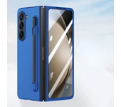 For Samsung Z Fold 6 Case With S Pen Holder and Pen Pure Color Slim Matte PC Built-in Screen Protector Cover for Galaxy Z Fold 5