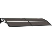 vidaXL MARQUESINA DE PUERTA PC NEGRO 200X75 CM