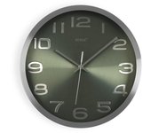 Versa Huntington Reloj de Pared Decorativo, para Salón o Cocina, Medidas (Al x L x An) 30 x 4,3 x 30 cm, 1 pila 1.5 V AA necesaria (no incluida), Color Verde