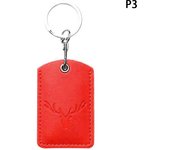 1Pcs Access Card Case Leather Card Holder Keychain Key Ring Access Card Bag Door Lock Access Tags ID Card Case Keychain