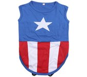 Camiseta para Perro del Capitan America/Avengers - Licencia Oficial Marvel, Azul - 100% Algodón Cerdá