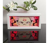 Caja de luz de anime cortada en papel, caja de luz LED de anime, marco de caja de sombra de manga, lámparas de anime, luz de anime para decoración de habitación, regalo de anime (L-22)