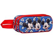 Disney Mickey Mouse Grins 3D Double Pencil Case, Blue