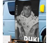 D-duki Rapper Small Size Cheerleading Banner Hand Pulled Flag Outdoor Atmosphere Flags