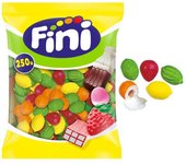 Fini Golosinas caramelos de goma Bolsa de 250u gran surtidos de modelos a elegir fresas salvajes,dedos brillos,dentaduras,huevos fritos,melones,tropy jelly,moras,melecoton,ladrillos,gusanos,huesos brillo,cerezas,beso,botella cola,calaveras,pulpos etc...