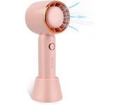 Ventilador de escritorio, mini ventilador portátil de mano con 3 velocidades, recargable por USB, Soplador de aire acondicionado, bajo nivel de ruido para el hogar, La Oficina, el interior, el interior, las vacaciones y los viajes