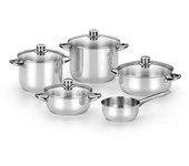 Menaje 5 piezas MONIX Optima tapa cristal