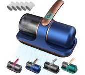 Aspiradora de cama, Pure Sleepy, aspiradoras de mano Sleepvac UV, aspiradoras de mano inalámbricas para colchones, máquina limpiadora de colchones, limpiador profundo, vibra 8000 veces por minuto (azul)