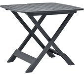 vidaXL Mesa de jardín plegable de plástico gris antracita 79x72x70 cm