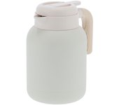 Hervidor de agua con aislamiento de 1,5 l, jarra de vacío de gran capacidad para el hogar, botella térmica con revestimiento de acero inoxidable, color blanco