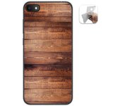 Tumundosmartphone Funda Gel Tpu para Alcatel 1V 2019 diseño Madera 02 Dibujos