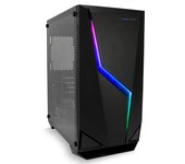 Caja Gaming para PC micro AXT e ITX DeepGaming M235 con RGB, Panel Lateral de Cristal Templado, Soporte para hasta 8 Ventiladores