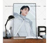 1PC Pop Jungkook 3D Singer Poster Self-adhesive Art Waterproof Paper Sticker Coffee House Bar Room Wall Decor